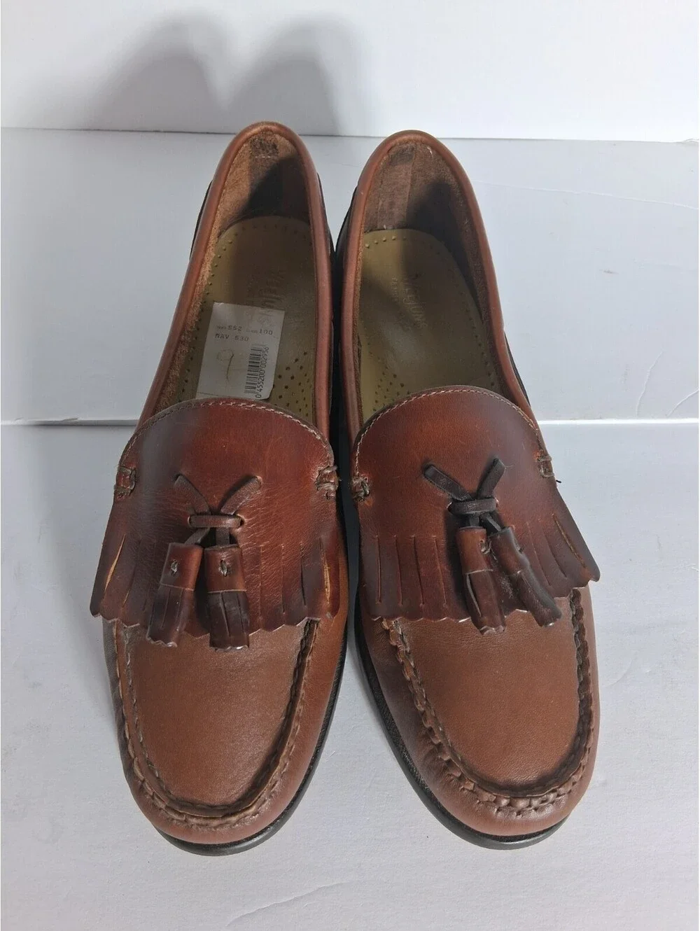 G.H. Bass & Co. Women's Weejuns Jaclyn Tassel Kiltie Brown Leather Loafers, 9M